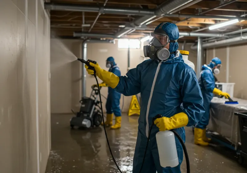 Basement Sanitization and Antimicrobial Treatment process in Racine, WI